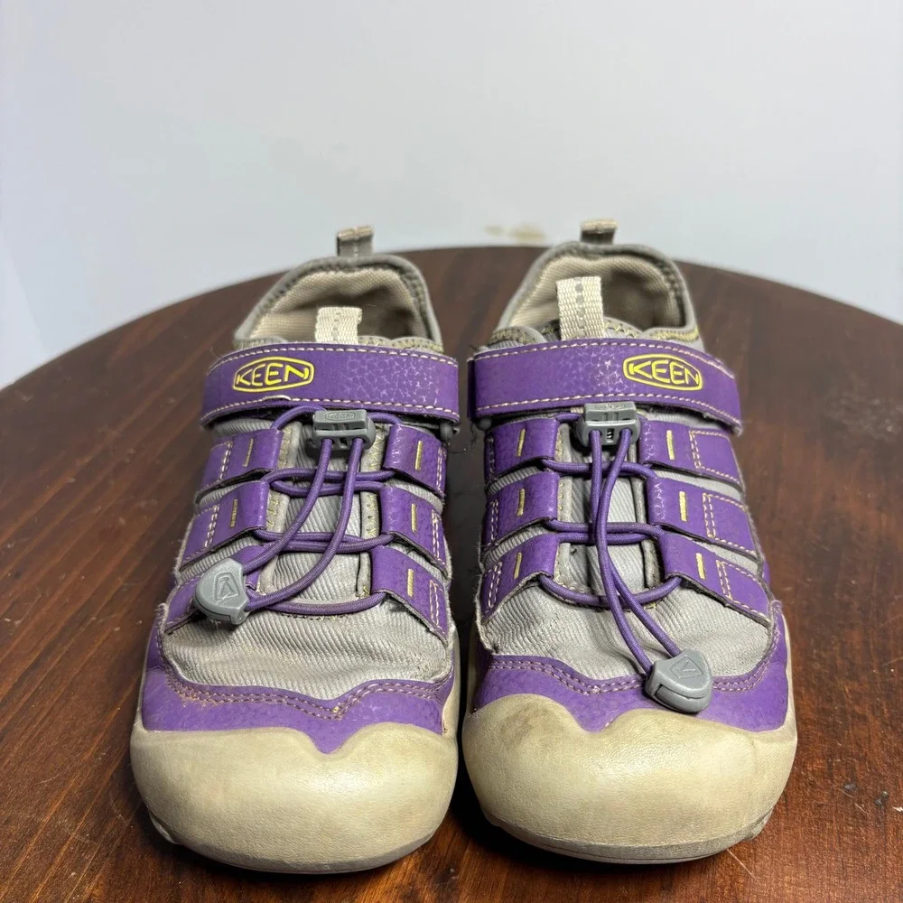Keen Hiking Shoes Girls 1 Purple Moxie Sport Trail Bungee Hook Loop‎ Athletic
